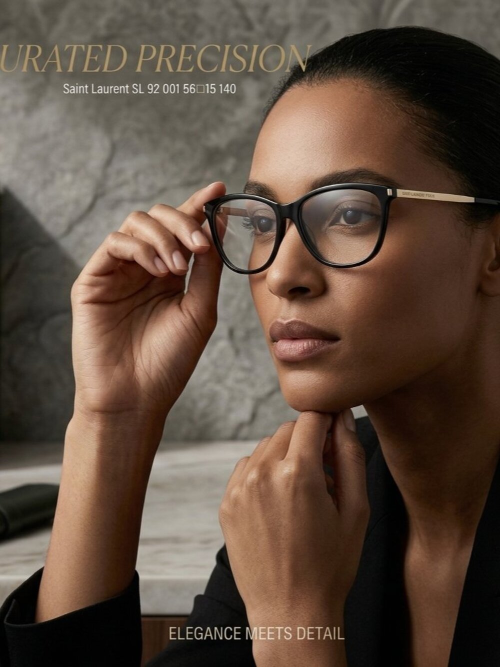 Saint Laurent SL 92 001 Black Eyeglasses Frames 56-15-140 | Authentic YSL - Picture 2 of 16